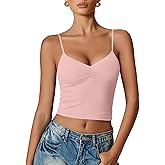 Avidlove Women Sexy V Neck Tank Top Spaghetti Strap Y2K Going Out Basic Cami Shirt