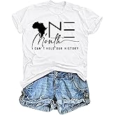 Black History Shirts for Women: Black History Month T Shirt Black Cluture African American Short Sleeve Tops