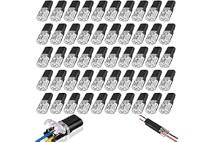 Double Wire Lock-Grip Connector, Double Wire Plug in Connector with Locking Buckle, Flame Retardant Locking Wires Quick Conne