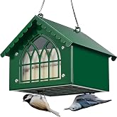 Kingsyard Metal Upside Down Double Suet Bird Feeder | Weatherproof Roof, Great for Downy Woodpecker Nuthatch Chickadee Backyard Birds, Green