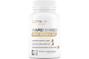 Nutrimend IQ Rapid Shred Pro Series 5X | Supports GLP-1 Pathway Function | Weight Loss Pills for Women & Fat Burner for Men + Appetite Suppressant Supplement | 3rd Party Tested Formula - 60 Capsules