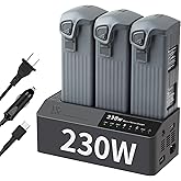 LYONGTECH 230W Multifunction Battery Charger for DJI Mavic 4 Pro Drone,Parallel Fast Charging Hub,Simultaneous Charge 3 Batteries Accessories