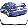 GT-Speed Compatible/Replacement for Rear Bumper Lip, Type-R Style PU Rear Lip Black, Fits 1999 2000 Honda Civic Coupe Sedan O