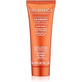 Obliphica Seaberry Hair Mask - Deep Conditioning Hydrating Treatment for Dry and Damaged Hair - Fine, Frizzy, and Color-Treated Hair - 2.64 Ounce (Pack of 1)