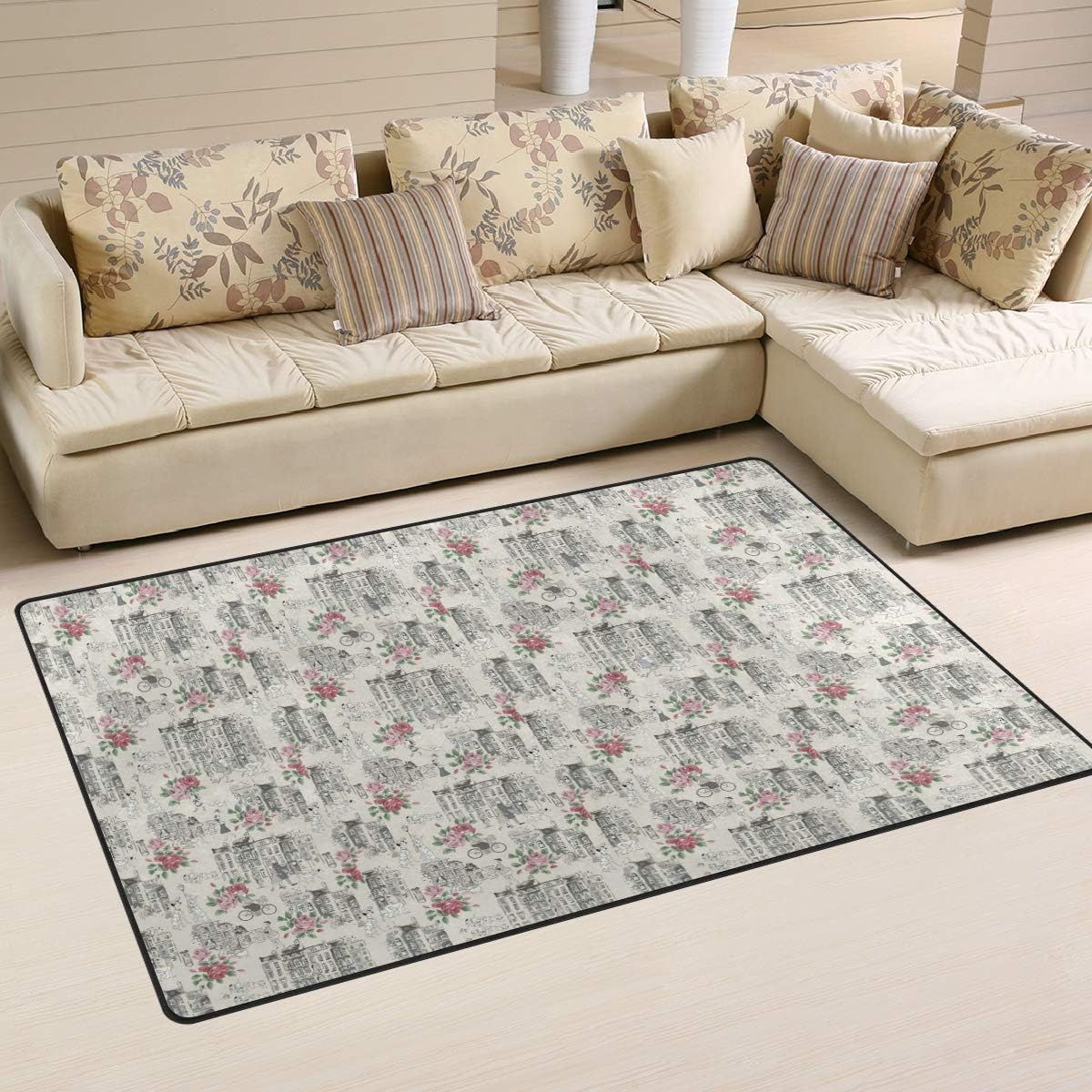 DEYYA Home Decorative Cath Kidston 101 Dalmatians Area Rug 60x39 Inch,Polyester Area Rug Carpet Non-Slip Floor Mat Doormats for Living Room Bedroom