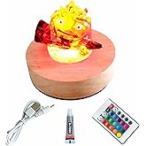 ORALEAF Calcifer Night Light with Remote Control - Multi-Color Adjustable LED Lamp Statue Inspired by Howl's Moving Castle