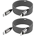 SUPVOL iPhone USB C to Lightning Cable, 2 Pack 10ft MFi 20W iPhone Fast Charger Nylon Braided Extra Long Cord Compatible with iPhone 14/13/12/12 Pro Max/12 Pro/11/11 Pro/X/XS/XR/XS Max/8/8 Plus/SE