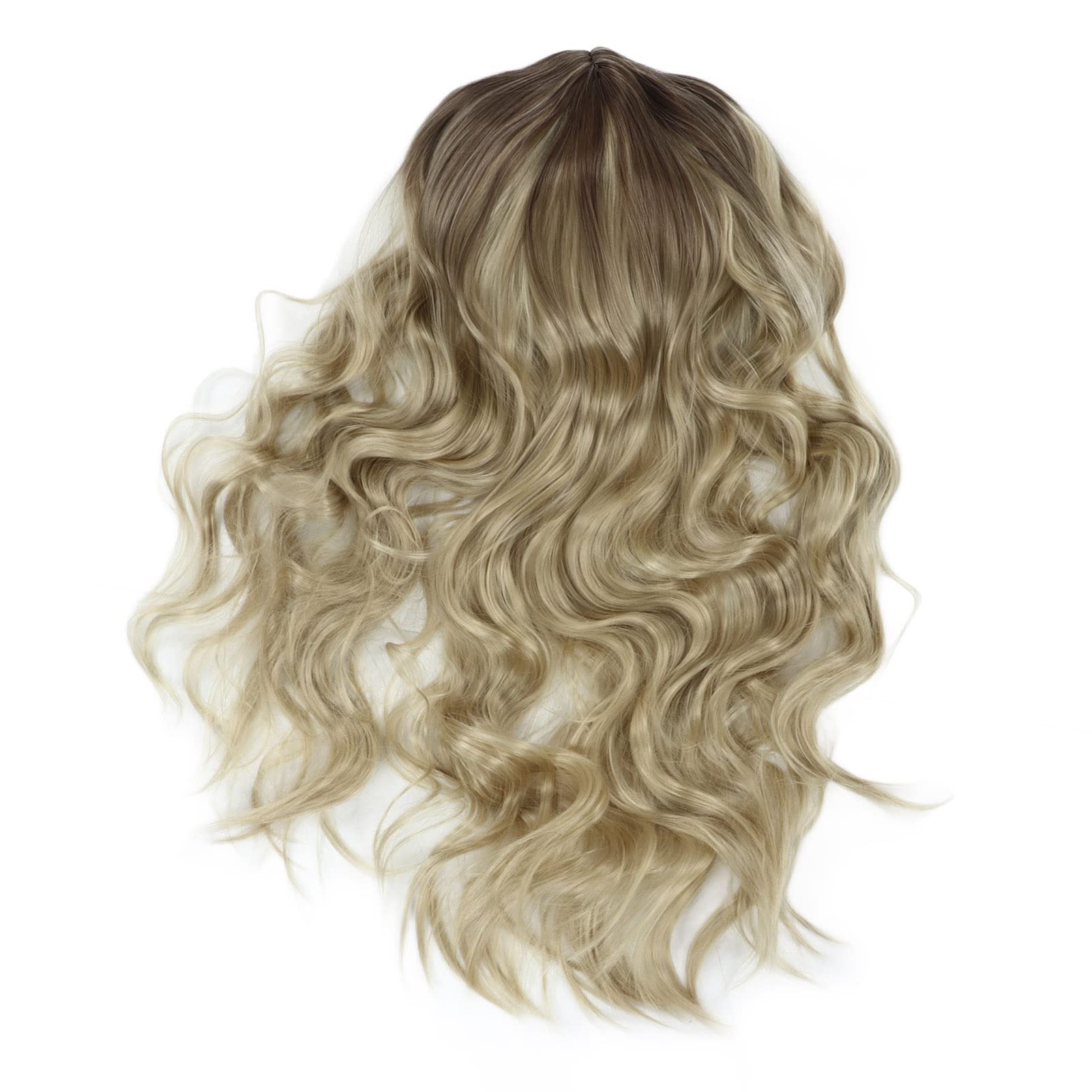 Long Blonde Curly Wavy Wig | Heat Resistant Synthetic for Women | Perfect for Halloween, Festival, Party, Cosplay Wig