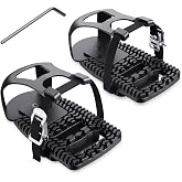 Toe Cages Compatible with The Peloton Bike, Kelecuia Toe Cage Pedals Adapters for Regular Shoes, Pedals Shoe Cage, Convert Look Delta Pedal to Toe Clip Straps, Ride with Sneakers