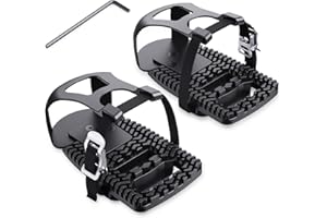 Toe Cages Compatible with The Peloton Bike, Kelecuia Toe Cage Pedals Adapters for Regular Shoes, Pedals Shoe Cage, Convert Look Delta Pedal to Toe Clip Straps, Ride with Sneakers