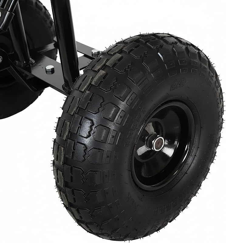 Banco de jardim com rodas, Ajustável em altura, 150 kg, Preto