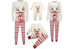 2025 Family Christmas Pajamas Matching Sets Couple Matching Xmas Pjs Long Sleeve Crewneck Pyjama Holiday Sleepwear Outfit