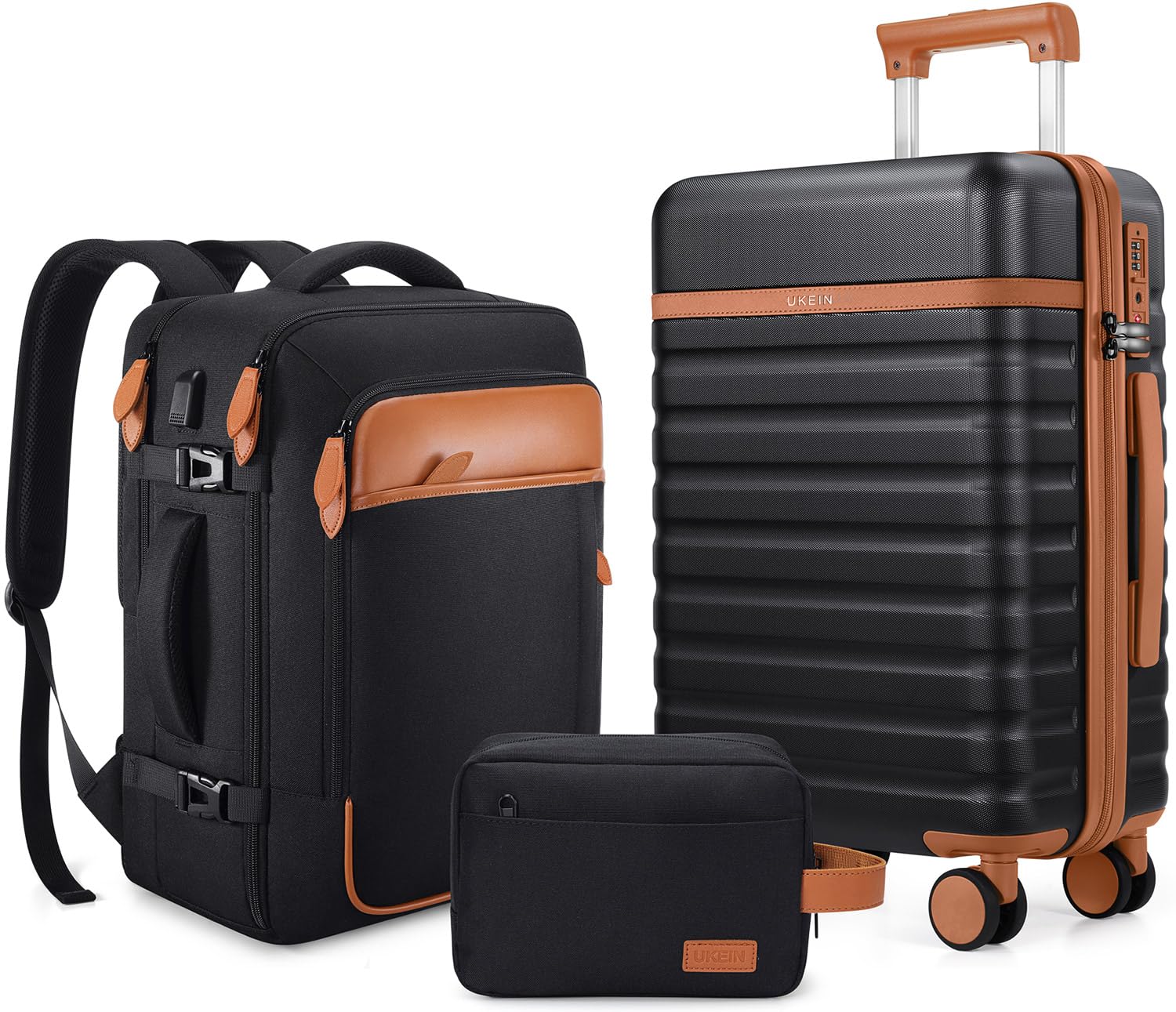 UKEIN Luggage Sets 3 Piece, Carry On Luggage 20 Inch With Spinner