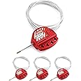 Amazon.com: QWORK Lockout Tagout Cable Lock, 4 Pack Adjustable Steel ...