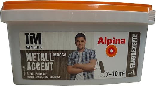 Alpina Tim Malzer Farbrezepte Metall Accent Mocca 1 L Effekt Farbe Wandfarbe Amazon De Baumarkt