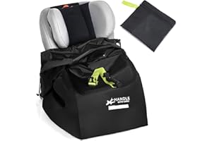 LASUK Car Seat Travel Bag for Airplane - Fits Infant Car Seats, Convertible Car Seats, Booster Seats, Car Seat Bases - for Worry-Saving, Effortless and Safe Travel