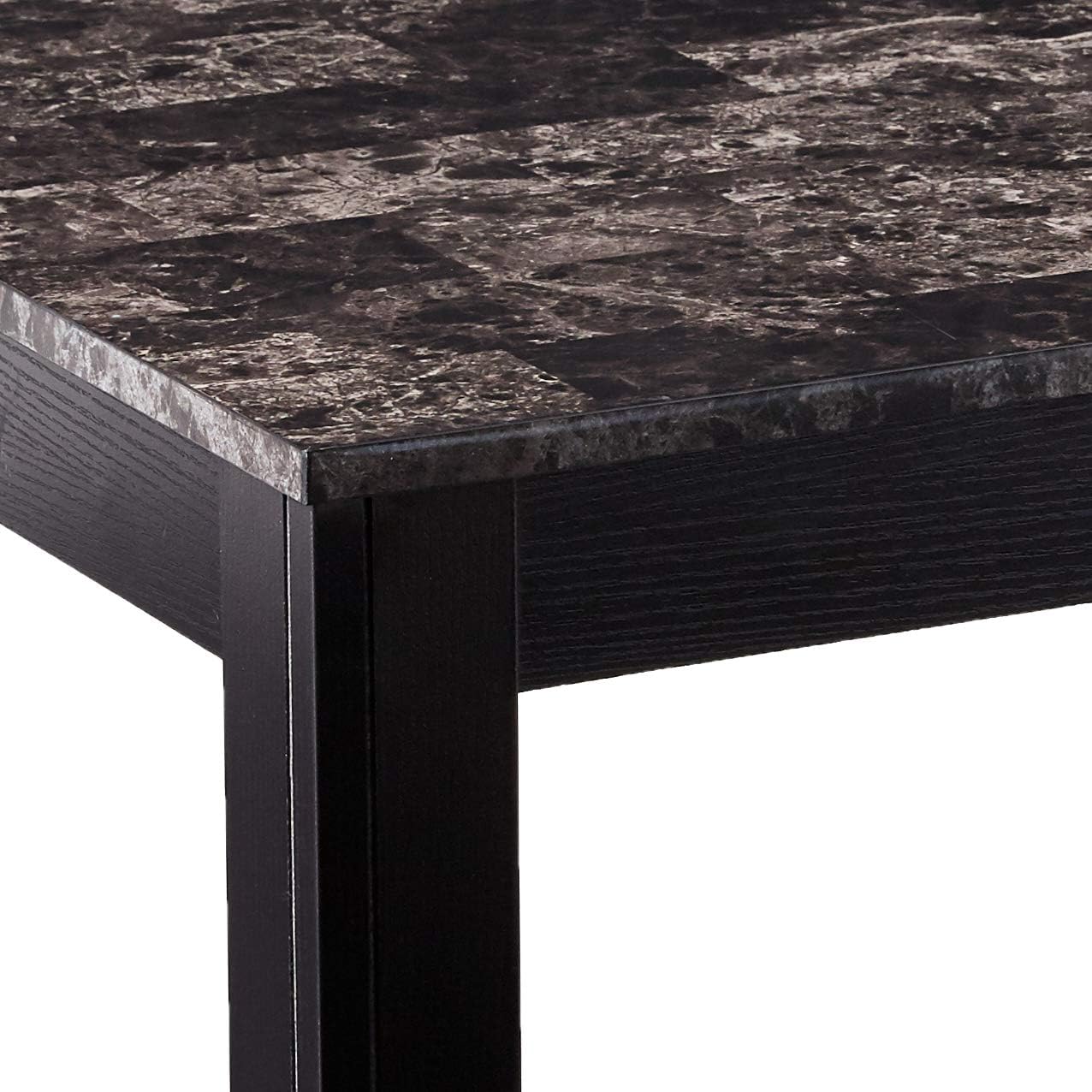 Coaster Home Furnishings 3-Piece Occasional Table Set with Marble-Looking Top, Black: Furniture & Decor