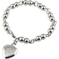 Bracciale Porta Cenere A Cuore In Acciaio Inox: Gioiello Funerario Per Ricordo Ceneri Cane, Gatto O Umano - Regolabile Con Vite Di Tenuta, Regalo Commemorativo - 5