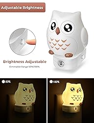 L LOHAS LED Owl Night Light for Kids, 3D Owl Night