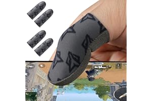 rinsfox Fox C1 Super Sensitive Mobile Game Finger Sleeves[6pcs] For PUBG Knives Out/Rules of Survival-Gray (Gray)