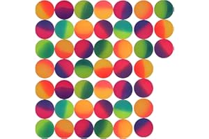 Bouncy Balls, 45 Pcs Color Bouncy Ball Dull Polish Look and Good Bounce Power for Kids Party Favors, Prizes, Birthdays Gift (