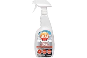 303 Products Marine Speed Detailer - Instantly Shines And Protects - UV Protection - Protects Against Fading - Removes Dust, Dirt, And Smudges, 32 fl. oz. (30205)Packaging May Vary, White