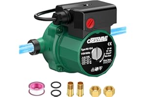CrestWave Hot Water Recirculating Pump, 3-Speed-Control Recirculating Pump for Water Heater, 93W Recirculating Pump, Durable Hot Water Pump for Domestic Hot Water Recirculating System