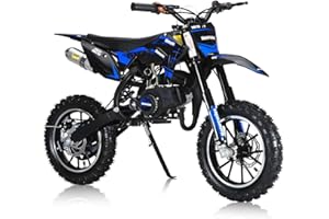 SMALIBAL 2025 Upgraded 49cc Kids Dirt Bike 2-Stroke - Mini Kids Dirtbike, Gas Dirt Bikes with Front Rear Disc Brakes, Off-Road Tires, Shock Absorption, Soft Seat Cushion, Dirtbikes Load Capacity Up to 330LBS