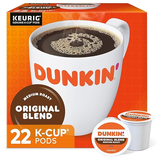 DUNKIN’ ORIGINAL BLEND MEDIUM ROAST COFFEE, 22 KEURIG K-CUP PODS