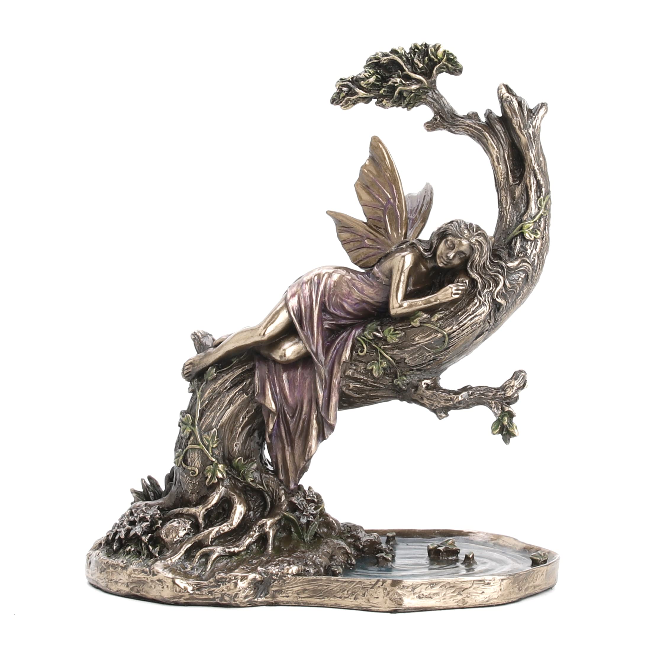 Veronese Design 6 1/2" Siesta Fairy Cold Cast Resin Antique Bronze Finish Statue