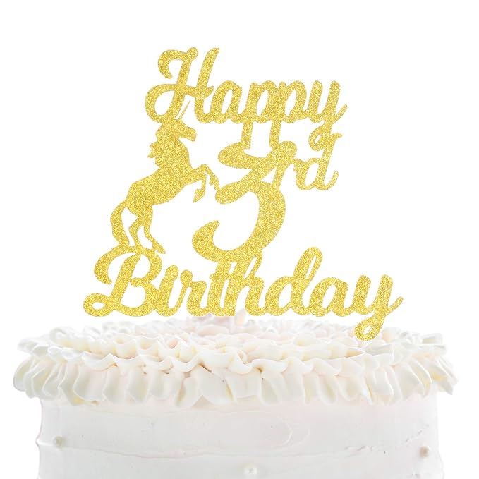 3rd Wedding Anniversary Party Decorations Gold 3 Years Anniversary Cake Topper 3rd Anniversary Cake Decoration Party Supplies Toys Games Onsource Co