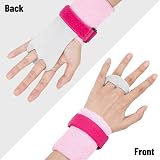 XINRUI 4 Pcs Gymnastics Grips Wristbands Kids Girls Pink Sweatbands Set view 3