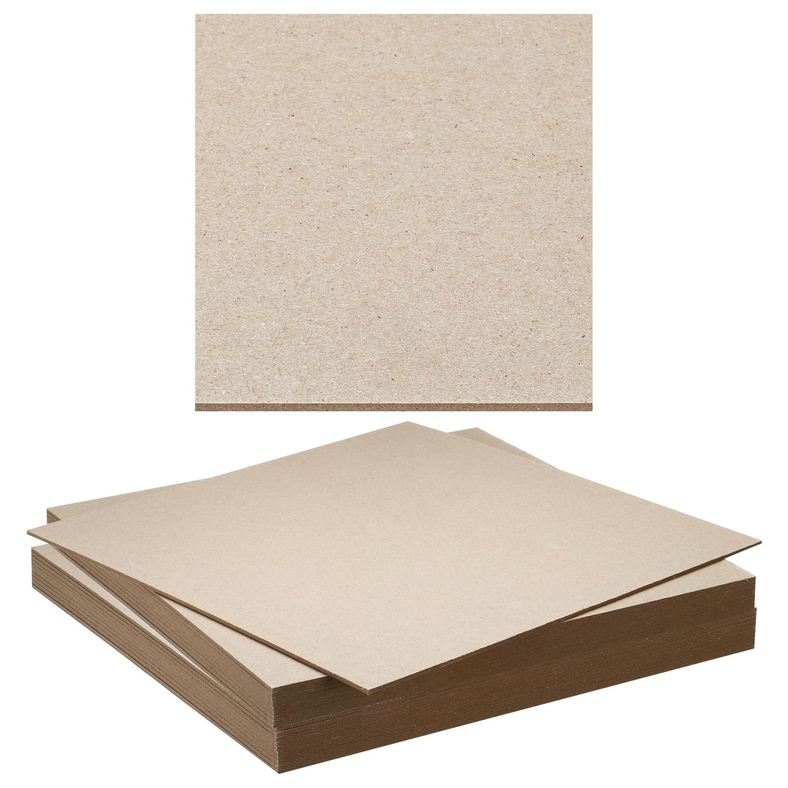 PATIKIL 12x12x0.1" Chipboard Sheets, 20Pcs Thick Book Board Binders Board Sturdy Bookbinding Supplies for Book Binding Cover, Gray