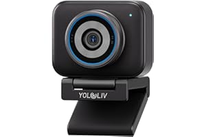 YOLOLIV YoloCam S3, 4K Streaming Webcam, DSLR-Like Control, Cinematic Effects, 4X Zoom, HDR, Uncompressed Video, Optimized PD
