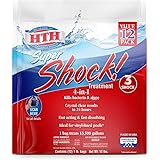 HTH 52026 Super Shock Treatment Swimming Pool Chlorine Cleaner, 1 lb (Pack of 12)