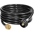DOZYANT 12 Feet Propane Tank Converter Adapter Hose Assembly Replacement for QCC1 / Type1 LP Gas Tank with Safety Certified Connects 1 LB Bulk Propane Appliances to 20 LB Propane Cylinder Tank
