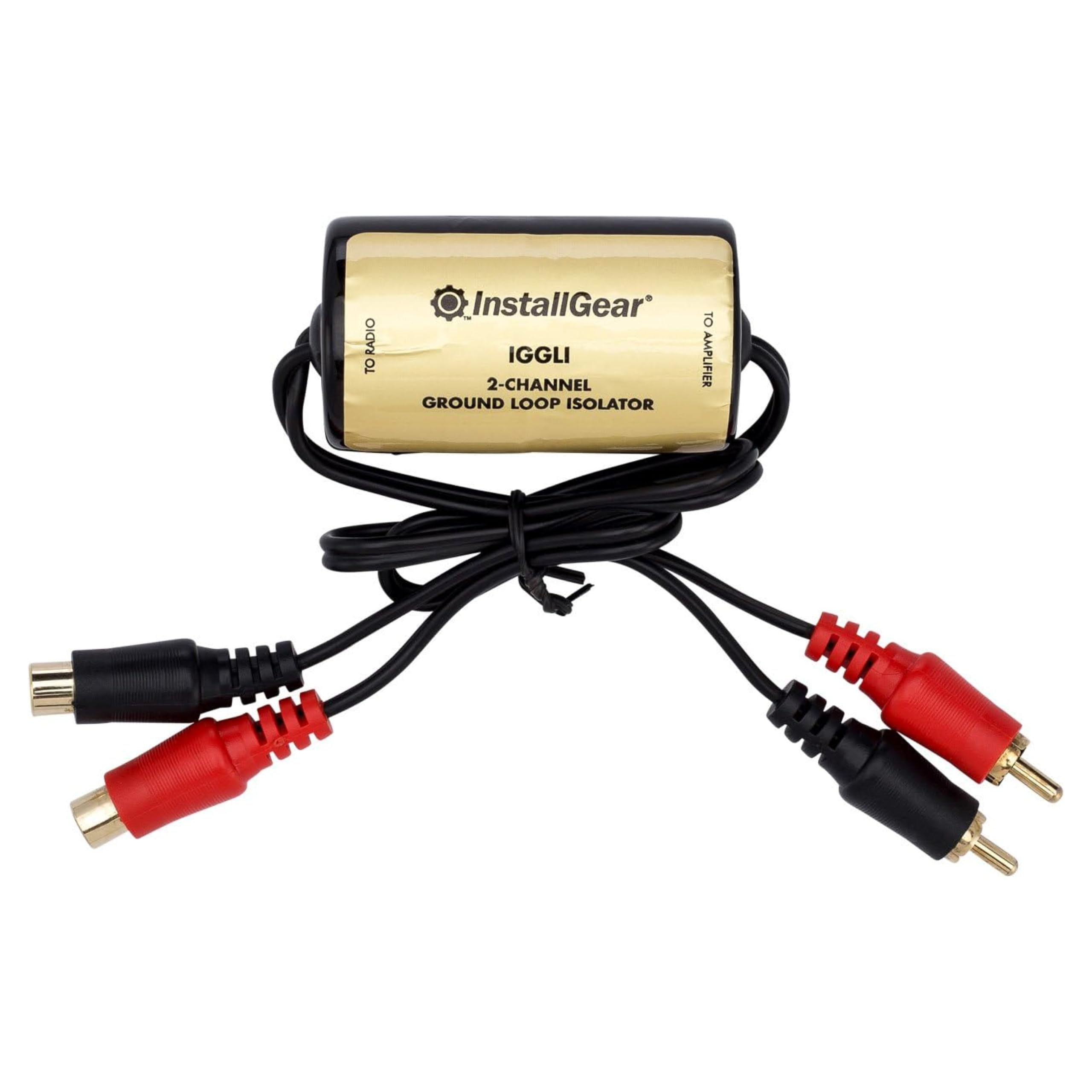 Photo 1 of InstallGear Ground Loop Noise Isolator, Amplifier Noise Filter for Car Audio and Home Stereo, Feedback Loop Isolator, Car Stereo Noise Suppressor Reducer Alternator, Ground Loop Isolator