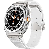 Compatible with Samsung Galaxy Watch Ultra Band 47mm,Durable Metal Connector with Soft Silicone Sport Strap for Men Women,Rugged Galaxy Watch Ultra Breathable Bands