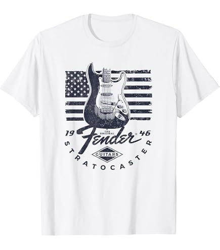 Amazon.com: Fender Stratocaster Sparkling Guitar Vintage Poster T