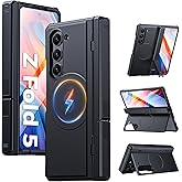 Kaiiecal for Galaxy Z Fold 5 Case with Screen Protector [Fit for Magsafe] [Dual-Stand] [Hinge Protection] Shockproof Phone Cover for Samsung Galaxy Z Fold5, Black