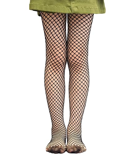 Merqwadd 3 Pairs Kids Little Girls Fishnet Stockings Hollow Out Pantyhose Mesh Socks Tights Fashion Footed Leggings (Assorted 3 Pairs-Black,One Size): Clothing, Shoes & Jewelry