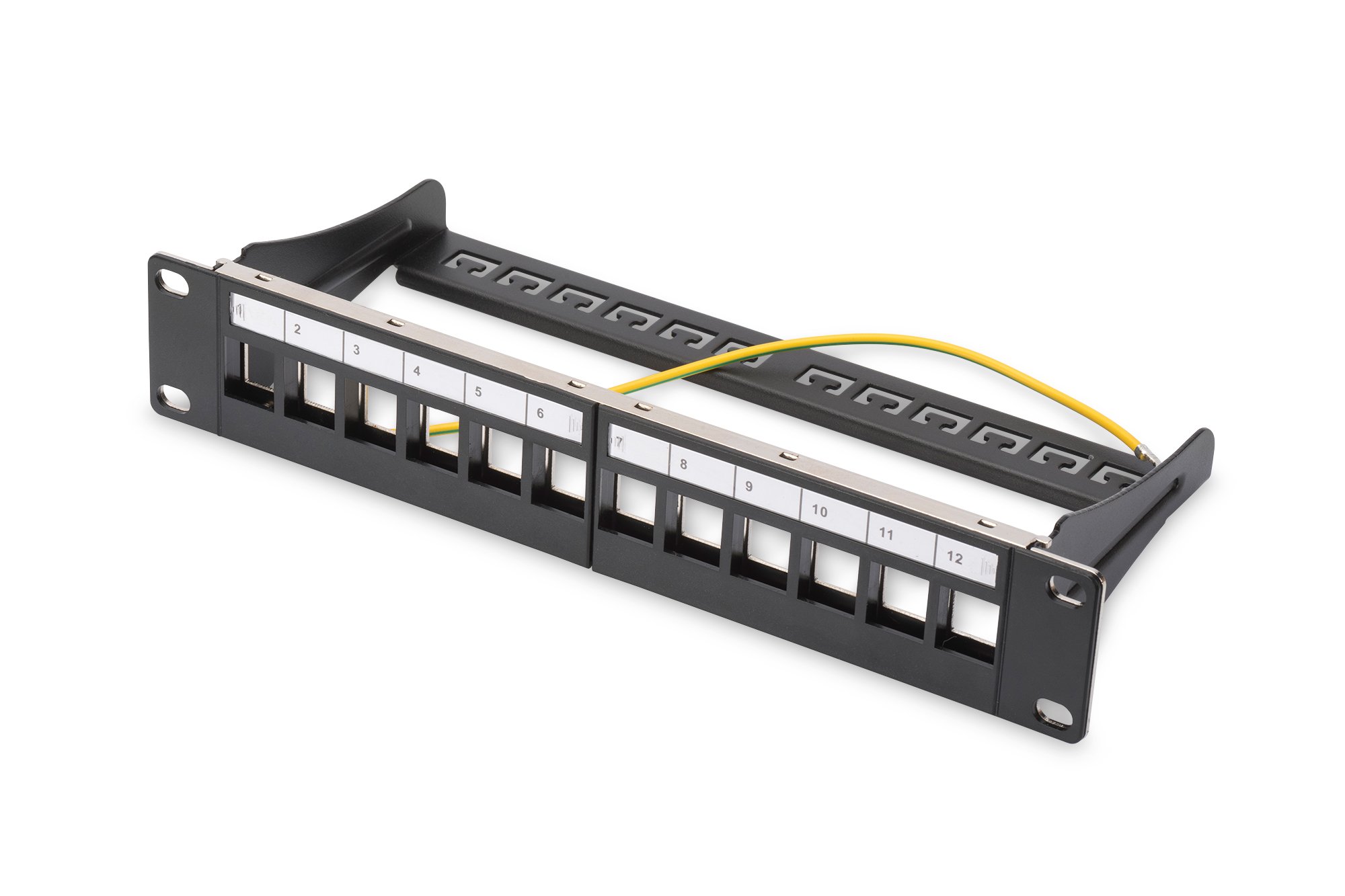 DIGITUS Patch Panel Modular 12 Ports 10inch Rack Mount 1U