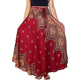 Lannaclothesdesign Women's Long Maxi Skirt Bohemian Gypsy Hippie Style Clothing Boho Skirts