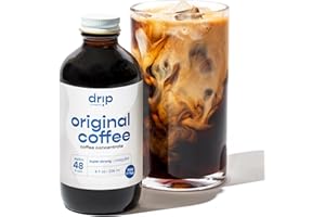 ANGELINO'S COFFEE Drip Original - 30x Cold Brew Coffee Concentrate by Angelino's. 48 Servings Per Bottle. One Tsp Instantly Makes Perfect Iced or Hot Coffee.
