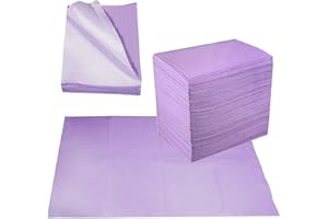 Shmian 125PCS Purple Dental Bibs for Patient, 3 Ply Cotton Waterproof Bibs Acrylic Nails Manicure for Dentist, Disposable Nai