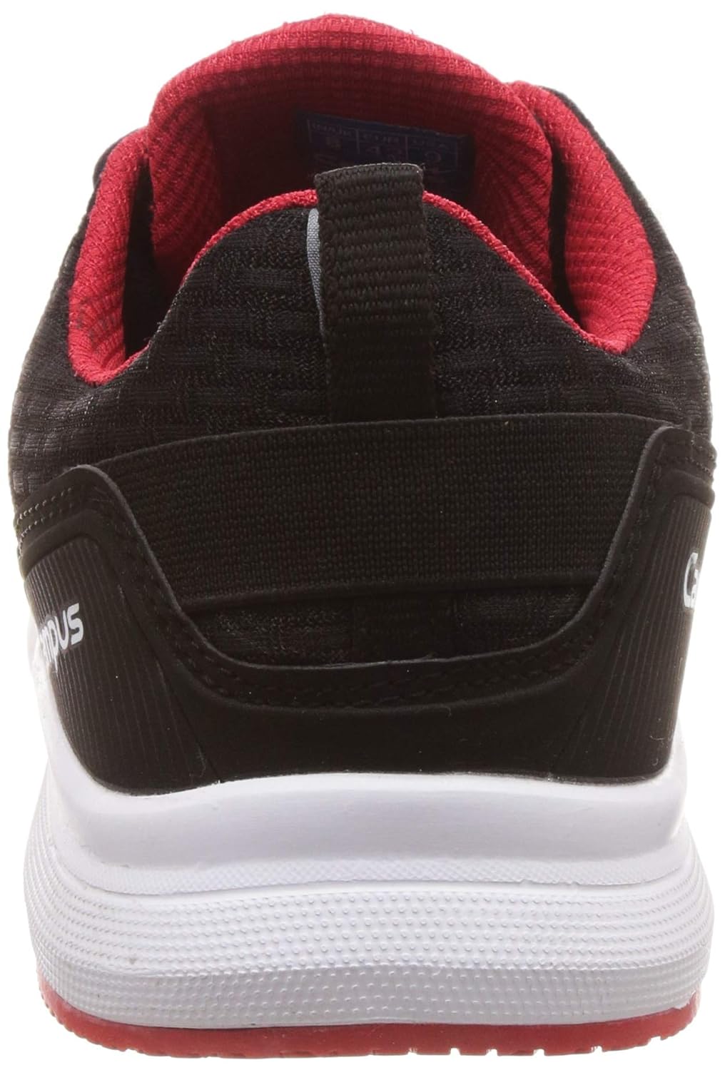 campus shoes black and red