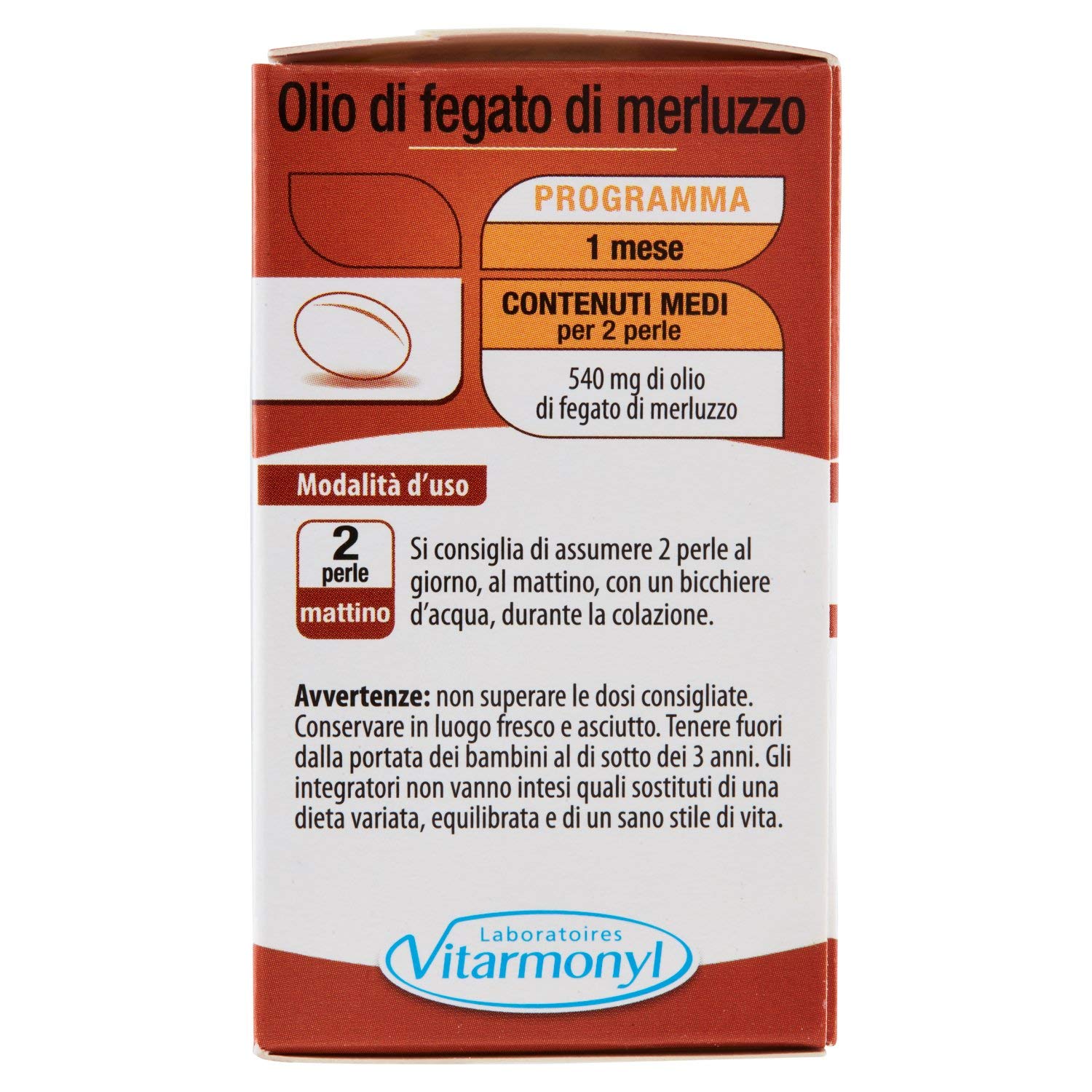 Vitarmonyl Olio Di Fegato Di Merluzzo Integratore 60