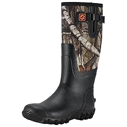 HISEA Women's Mid Calf Rain Boots Waterproof Rubber