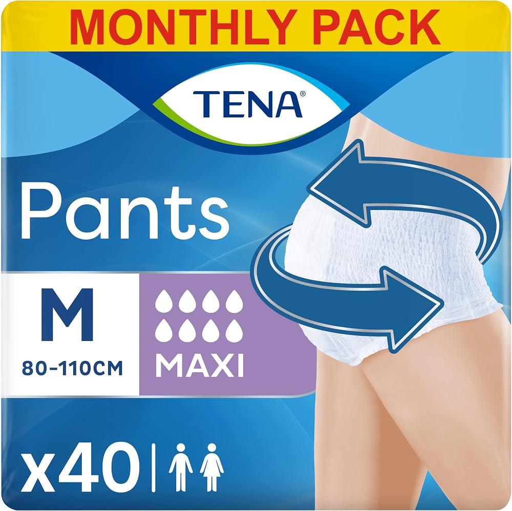 TENA Pants Maxi Incontinence Pants Unisex 40 Pairs Size M 4x10