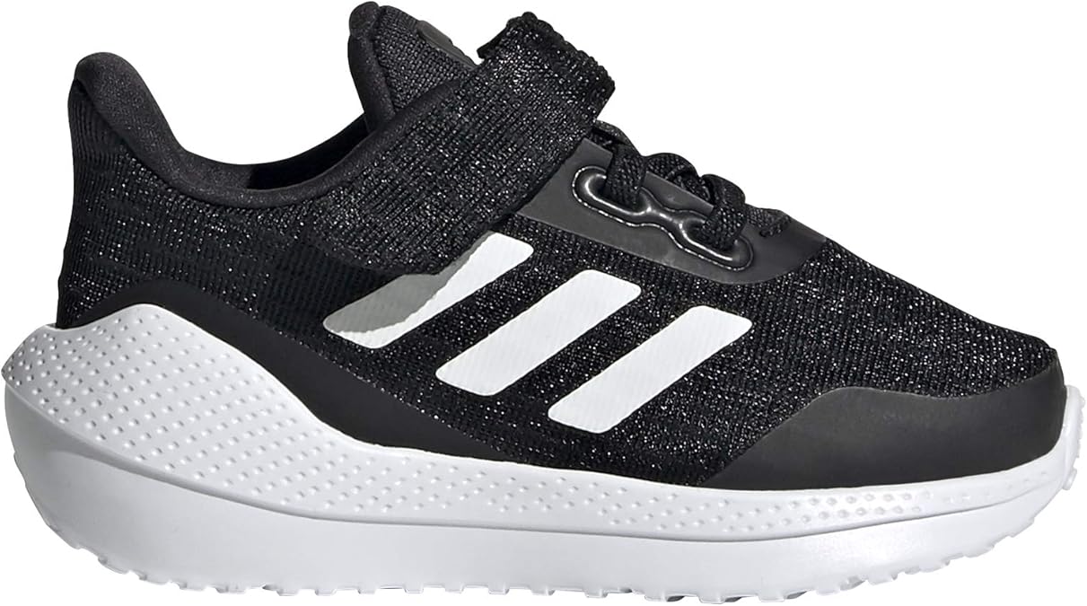 Adidas Tenis EQ21 Run EL I para NiÃ±o Zapato Deportivo (Core Black-White, Measurement_12_Point_0 